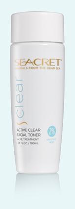 ACNE ACTIVE CLEAR FACIAL TONER Oily, acne prone skin. A toner for oily complexions that helps reduce excess oil and leaves skin with a smooth, matte finish.