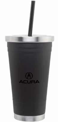 200167191 Suggested Retail Price $29.50 G. C. 16OZ AMERICANO TUMBLER Stainless steel thermal tumbler, vacuum insulated with 360 threaded lid. Acura logo imprinted vertically.