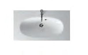 Washbasin 33 1/2 x 17 3/4 850 x 450 mm Wall-hung / countertop installation one hole washbasin. Fixing kit included.