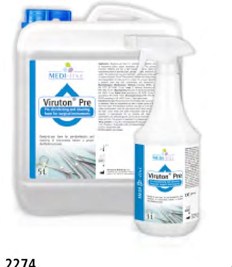 INSTRUMENT DISINFECTION Viruton Pre Pre-disinfection and cleaning foam of surgical instruments Application references: Viruton Pre is a ready-to-use foam for preliminary disinfection and cleaning of