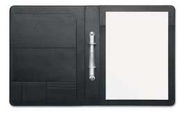 2 Leather folder For A4 notepads (notepad not included), ring mechanism, pen holder,