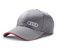 With embroidered Audi rings in white, red