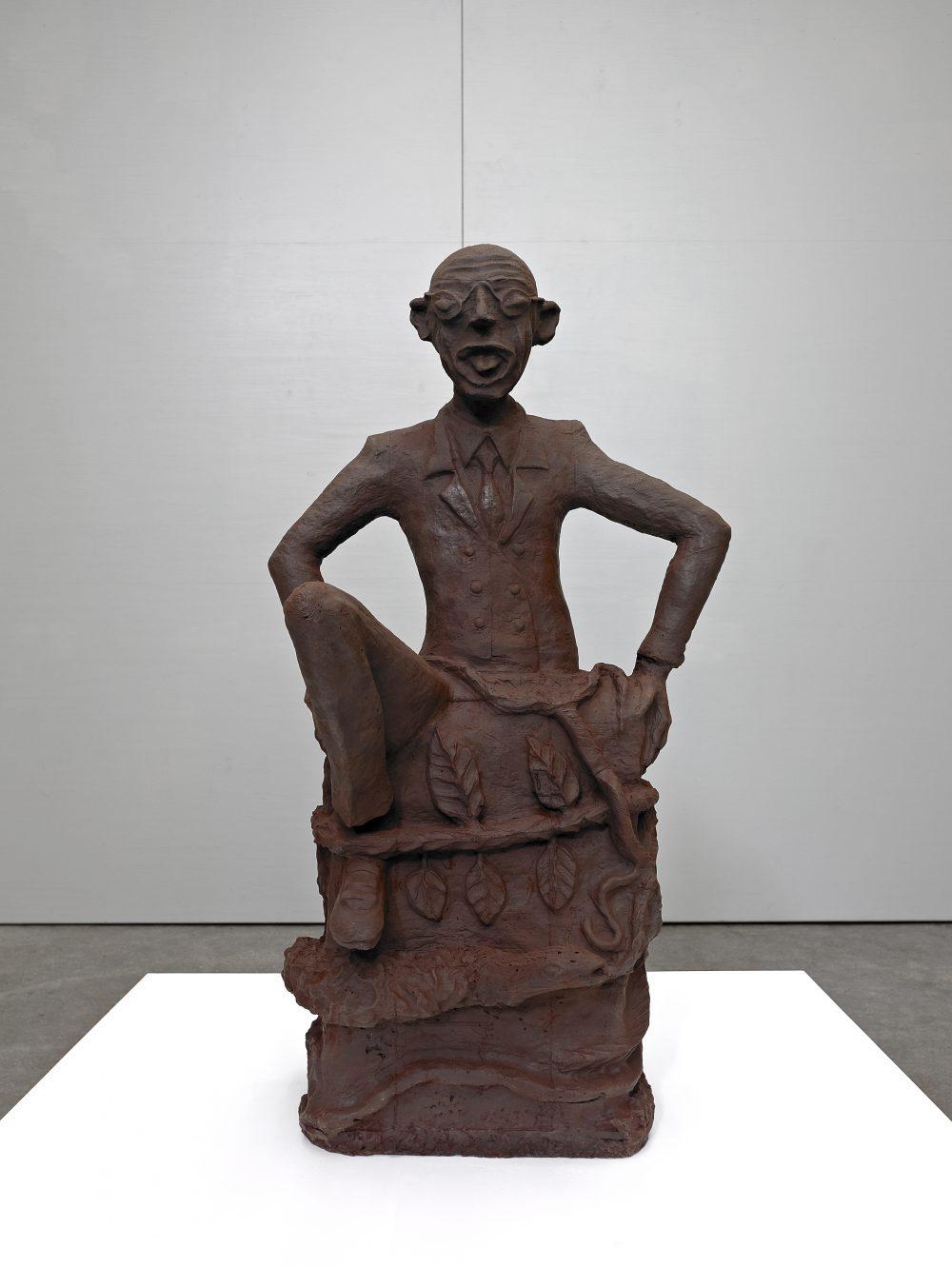 Jérémie Mabiala & Djonga Bismar, The Art Collector, 2015. Chocolate 120 x 65 x 62 cm.