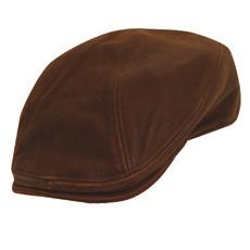 LEATHER COLLECTION STW46 Suede Ivy Black, Taupe STW34-BRN Suede Cap Brown One Size Fit Most - Min.