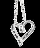 1 /2" on 18" box chain Song of the Heart Necklace JNG026 silver finish $14.