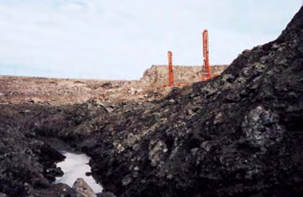Figure 4. The high-angle conveyor belts in the top of this image carry diamond ore to the gravitational separators at the Diavik processing plant.