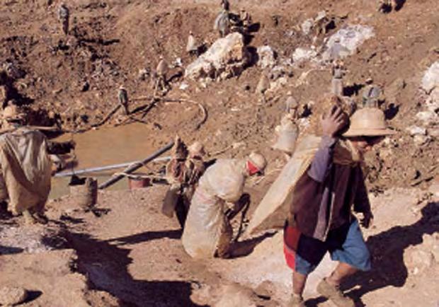 Figure 18. Rubies are recovered from this large pit at the Phau Htoke Khan mine, near Spider Hill in Mogok.
