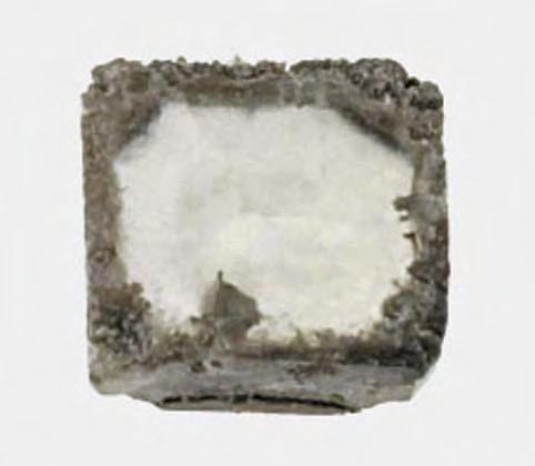 Figure 33. These three laboratory-grown diamonds (weighing 0.28, 0.14, and 0.31 ct from left to right) were produced by chemical vapor deposition. Courtesy of Apollo Diamond Inc.