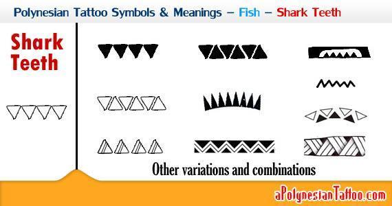 Shark teeth is another fish symbol which is very popular among Polynesian tattoo fans. Nearly over 50% Polynesian tattoo designs have shark teeth symbols embedded in.