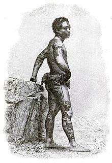 Boys received their first tattoos in their teens in a ritual setting, and by old age often had tattoos all over their bodies. Women were also tattooed, but not as extensively as men.
