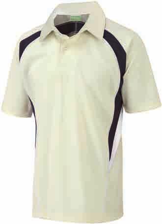 SPORTSWEAR FOR SCHOOLS GXCRS01 CRICKET SHIRT GXCRS01 GXCRS02 BODY: BREMO H 100% POLYESTER 190GSM CREAM