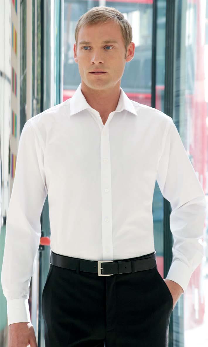 COTTON RICH SHIRTS & BLOUSES MEN S ALBA (Slim fit) Cotton-rich 55% Cotton / 45% Polyester Effortlessly stylish, Slim fit, twin rear