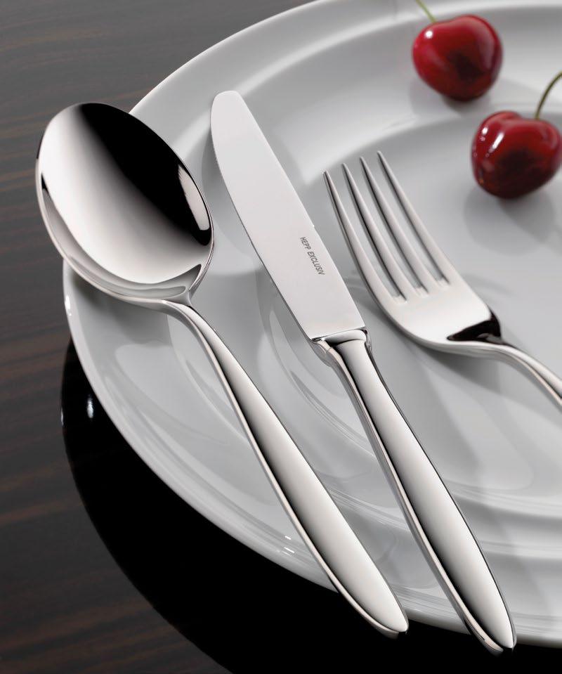 235 236 AuraTM NEW RANGE Aura radiates quality and harmonious proportions. With a durable, highly polished finish, this 18/10 stainless cutlery brings inspired, elegant rounded contours.