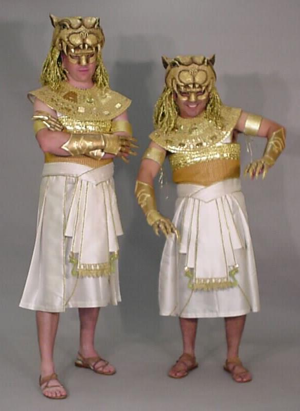 Lions - Rick Mitchell, Michael Byrd Lions Dress with Gold Chain Mail Bodice, with attached White Skirt with Gold