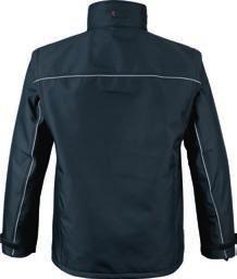 Soft shell jacket Reflective piping Removable sleeves breast pockets side pockets Drawstring on the