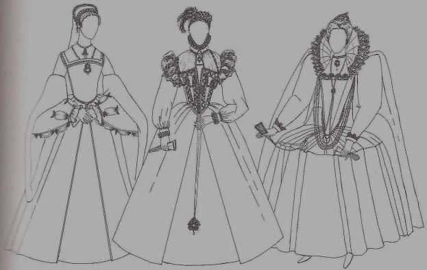 Above, the corset used during