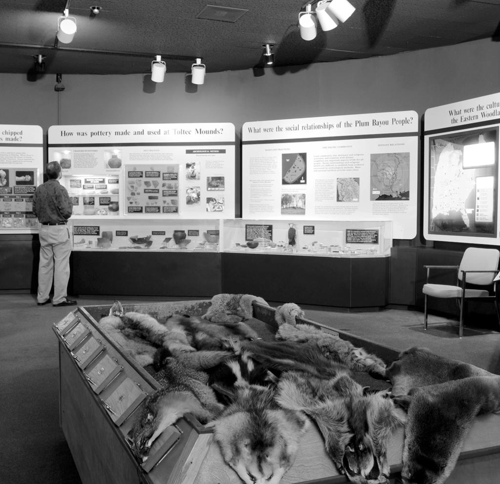 Toltec Mounds Exhibit Area Toltec Mounds Exhibit Area Special interpretive programs for groups are available upon