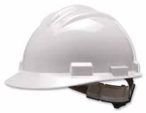 S61 Hard Hats Features lightweight, high-density polyethylene (HDPE) construction and low-profile, rounded front design.