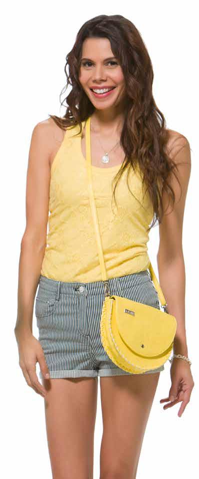 littlethings COUNT WALLETS, HIP BAGS AND MORE! this page HIP BAG (sunny) Bright lemon-yellow faux leather features on-trend lacing detail, adjustable matching strap and silver hardware.