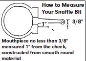 Snaffle Bits O-ring, egg-butt, or D-ring Ring no larger than 4 in diameter Inside of ring must be free of rein, curb,