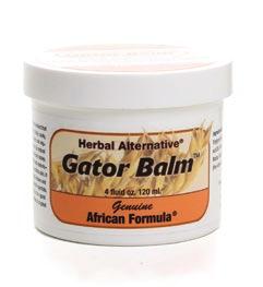 African herbal health for your skin 7 Elephant Balm Analgesic Ointment 2 oz. H-036 $5.95 Gator Balm 4 oz. M-P313 $9.95 SuperGrow Hair Gel: Extra Hold 4 oz. M-P309 $5.
