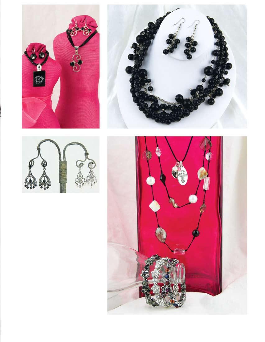 e. f. d. i. g. h. d. Onyx rectangle pendant JP0112 $32 1 ½ tall. Shown on black bead necklace JN0011-0100 $14 16-18. Matching Onyx earrings JE0105 $12 12mm hang 1 ¼ e.