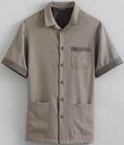 HOUSEKEEPING MLE Option 1 (50) (63) D (33) (63) ) VELOITY NDED SHIRT 60/40 polyester/recycled polyester. Home launder.