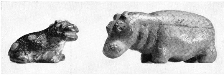 XLVI, 66 BULLETIN OF THE MUSEUM OF FINE ARTS Fig. 2. Hippopotami, faience Middle Kingdom Boston (Fig.