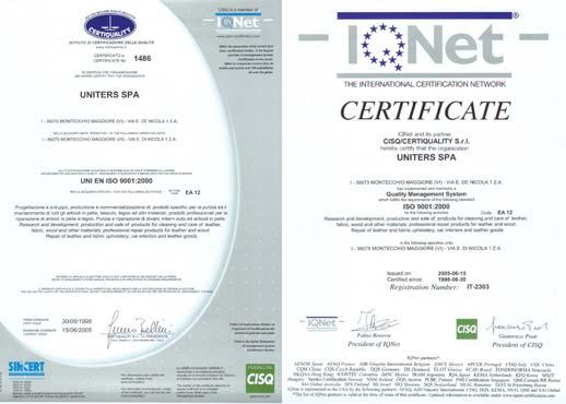 To optimise its environmental policy, UNITERS obtained the UNI EN ISO 14001 Environmental Certification.