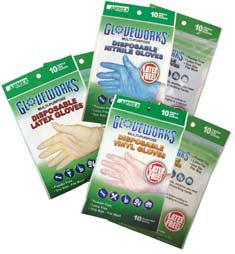 Page 1 GLOVEWORKS 10-PACKS Comfort Within Reach CARE & CONVENIENCE Gloveworks Latex 10-Pack - GWL10PK Gloveworks Nitrile 10-Pack - GWN10PK Gloveworks Vinyl 10-Pack - GWV10PK Glovew orks Latex, Vinyl,