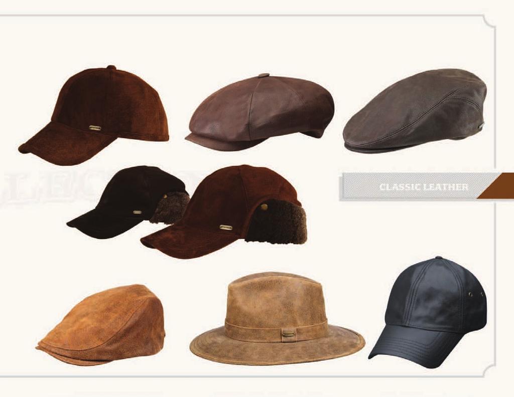 STW34-BRN Suede Cap One Size Fits Most - Min. 3 STC80-BRN Nubuck Leather 8/4 Cap Sizes: M, L - Min. 1 Made in Germany STC81-BRN Nubuck Leathery Ivy Sizes: S-2X - Min.