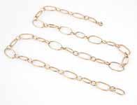8 gms, 2 pcs, est: $1800/2500 103 A bi-color gold bib multi-strand chain necklace 18K