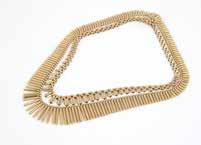 4 gms, 9pcs, est: $1800/2500 168 A collection of gold chain bracelets A group of four 18K gold bracelets: one tubogas, one Figaro, one Singapore and