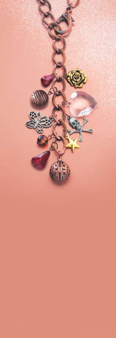 00 Copper Charm Brazelete de Cobre de Dijes Charming copper bracelet with 