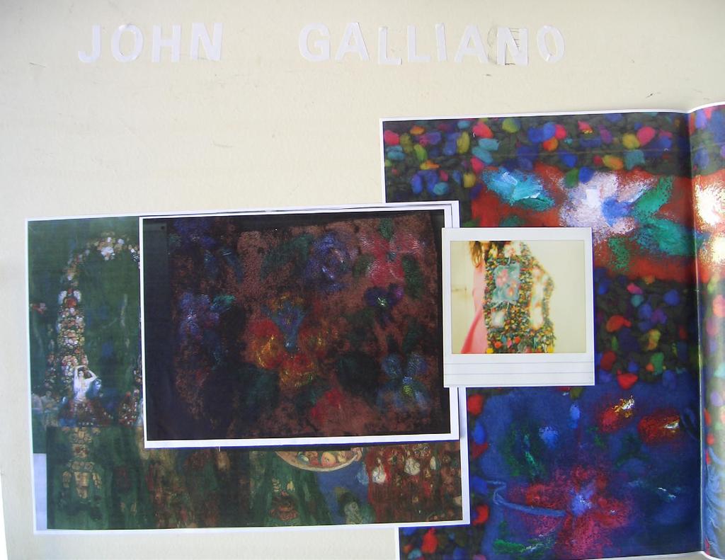 *John Galliano Painted fur and knitwear