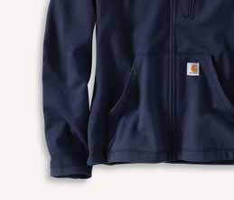 movement Mock-neck collar with quarter-zip Vislon zipper with Nomex FR zipper tape Front handwarmer pocket Smooth flatlock seams Carhartt FR and NFPA 2112/ labels sewn on left pocket
