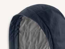 FLAME-RESISTANT Flame-Resistant Midweight Canvas Hood / Quilt-Lined CAT 3 33 FRA002 8.5-ounce, FR canvas: 88% cotton/12% high-tenacity nylon 8.