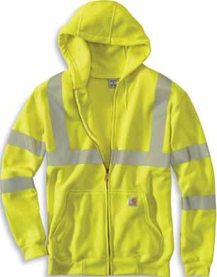 closure Two front hand-warmer pockets Left pocket includes hidden storage pocket with hook-and-loop closure ANSI Class 3, Level 2 compliant 3M Scotchlite Reflective Material; segmented trim # 5510