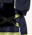 pocket to allow mic cord to pass through the pocket into the interior of the garment Nomex FR mesh gas monitor pocket over right chest pocket Left sleeve upper arm pocket angled for ease of use Two