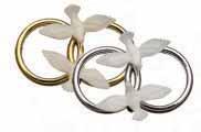 54A-431-12 Gold Lovers Bow 54A-431-13 Silver Hearts with Bow