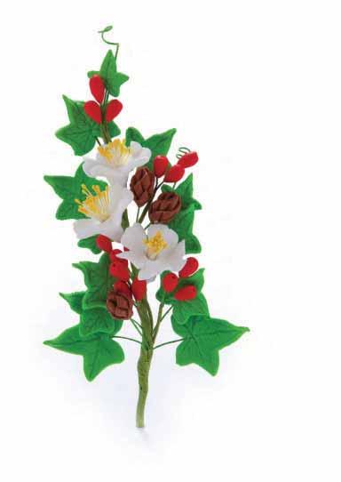 Sugar Leaves 3 Leaf Holly and Berry - Gold 23C-315-12 Medium. Approx 4cm 23C-316-12 Small. Approx 2cm 3 Leaf Holly and Berry - Silver 23C-315-13 Medium. Approx 4cm 23C-316-13 Small.