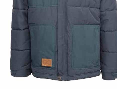 L1-105-17 LAWTON 72% Polyester, 28% Organic Cotton / 100% Polyester Flat Basic * Quilted * 1 way YKK VISLON center front zip