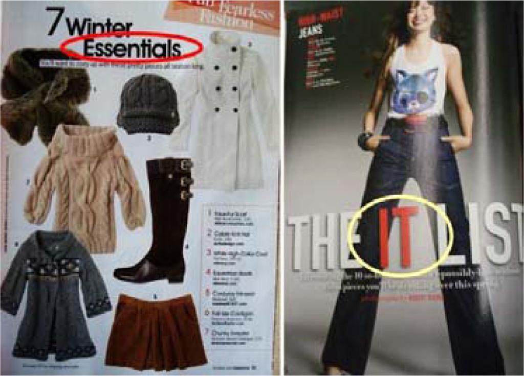 Framing Trend and Style Information in Magazine 61 best of one's strong point in the body.