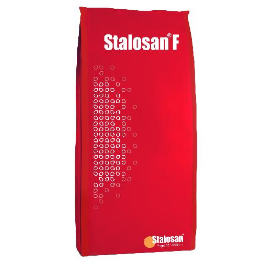 Long-term efficiency with Stalosan F Regular use of Stalosan F in animal housings, improves sanitation standards, lowering the disease level within the housing.
