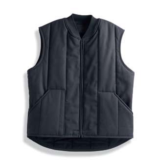 outerwear E. Perma-Lined Panel Jacket, Navy (JT50NV) F. Quilted Vest, Charcoal (VT22CH) E.