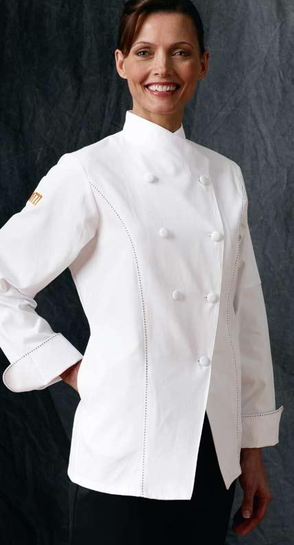 A. Egyptian Cotton Chef Coat The amazing softness and lustrous white of Egyptian cotton makes it the chef s personal choice. Soil release technology keeps it looking clean day after day.