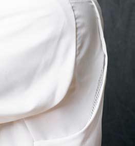Vented-Back Comfort Chef Coat Cool, calm and collected in a new lightweight fabric with a fully