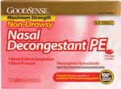 - Sudafed) GoodSense Cold + Cough PE Non-Drowsy Caplet 20ct (Compare to - Sudafed) GoodSense Nasal Decongestant 30mg Non-Drowsy Tablet 24ct (Compare to - Sudafed) GoodSense Flu Relief Therapy Daytime