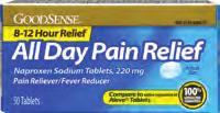 Scholl's) 192-3341 Pain Relief GoodSense Arthritis Pain Relief Tablet 650mg 24ct (Compare to - Tylenol) 133-1537 GoodSense Ibuprofen 200mg Tablet 100ct (Compare to - Advil) 133-1511 GoodSense