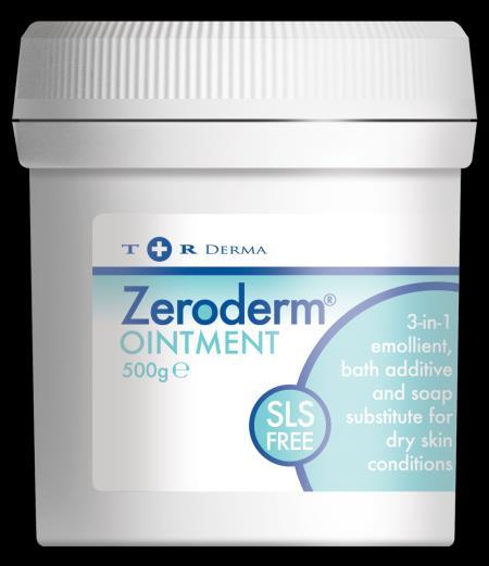 Zeroderm Ointment Epaderm & Hydromol Ointment A rich 3-in-1 emollient, bath additive and soap substitute for eczema, dry cases of psoriasis and other dry related skin conditions.